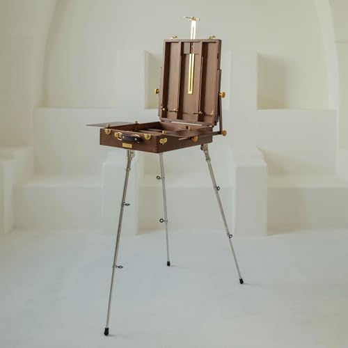 MEEDEN PRO Pochade Easel Box: Plein Air Oil Painting Easel On The Go - Beech Wood Art Supplies