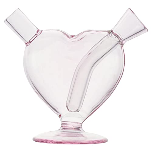 BlogBlog Hookah 80mm Herzform Liebe Rosa DAB Rig Glas Wasserpfeife Glas Bong – Bild 4