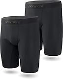 normani Herren schnelltrocknende Boxershorts Funktionsunterwäsche - halblange Kompressionsshorts - atmungsaktive Unterhose Farbe 2 Stück Größe XL