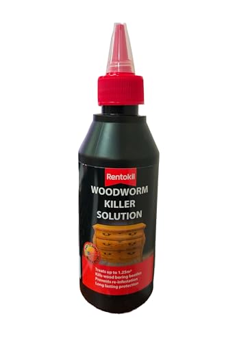 250ml Wood Worm Killer Solution - Woodworm Eliminator Fluid - Effective for Indoor & Outdoor Use