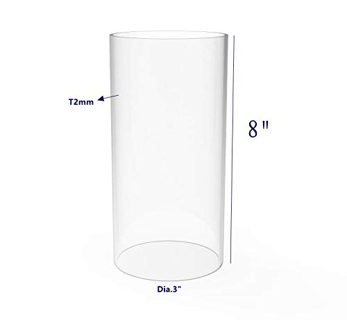 image for FixtureDisplays® Clear Acrylic Tube 3