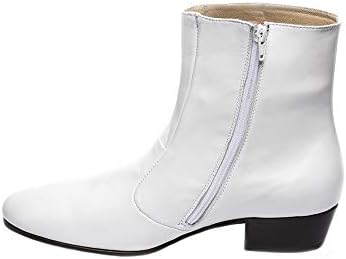 LUCIANO Mens White Leather Boots for Elvis Tribute Artists (10.5W) | Image 2