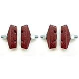 サギサカ(SAGISAKA) 自転車用 ブレーキシュー DX アルミリム用 1ペア パッケージなし レッド 61622 (× 2)