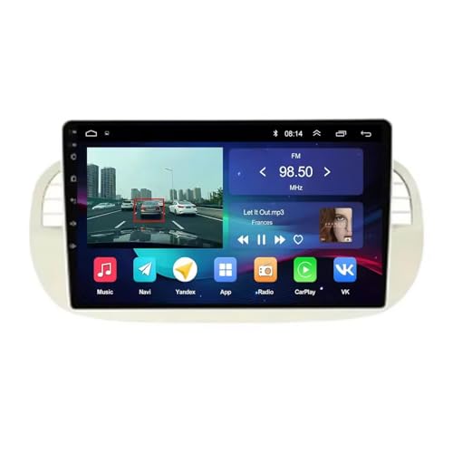 Pantalla Carplay para FIAT 500 Abarth 2007-2015 con Android Auto 4G+64G
