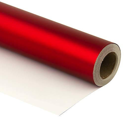 Image of RUSPEPA Gift Wrapping Paper Roll - 81.5 Sq Ft Matte Red for Wedding,Birthday, Shower, Congrats, and Holiday Gifts-30Inch X 32.8Feet