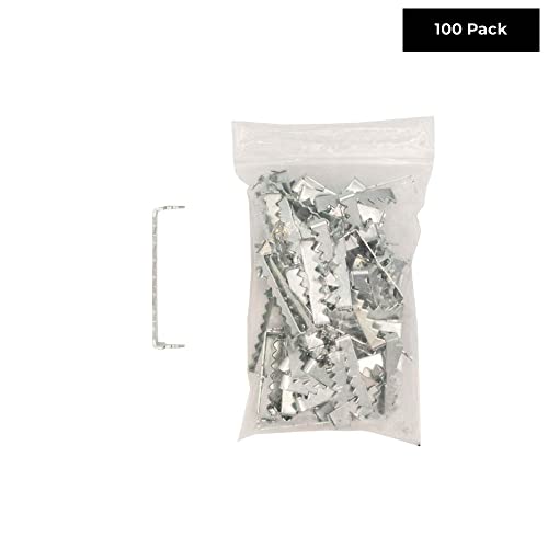 Image of Large Silver No Nail Sawtooth Hangers for Hanging Picture Frames Pack of 100 Sawtooth Picture Frame Hangers