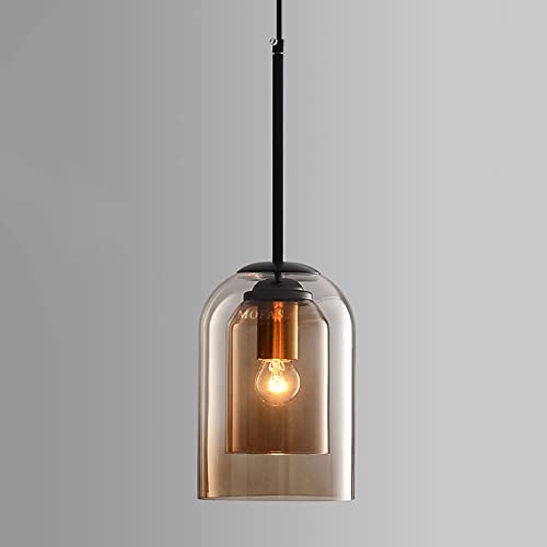 Lampe suspendue à double vitrage CNCNSH luminaire en verre chambre