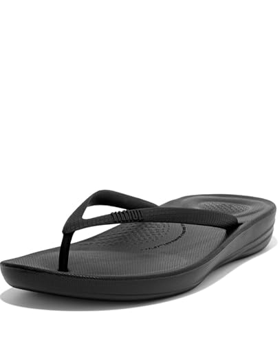 FitFlop - Iqushion Ergonomic Flip-Flops - Damskie klapki, Czarny All Black, 41 EU