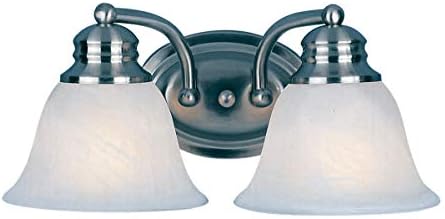 Maxim Lighting 2687FTSN Malaga-2 Light Transitional Bath Vanity in Transitional style-13.25 Inches Wide by 6 inches high