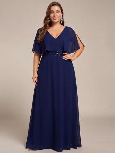 ever pretty plus size formal dresses Plus Size Pleated Midi Chiffon Dress