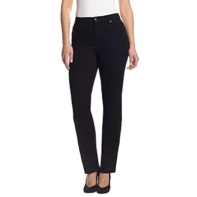 Gloria Vanderbilt womens Amanda Classic High Rise Tapered Jeans, Black, 22 Plus