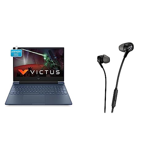 Image of HP Victus Gaming Laptop 12th Gen Intel Core i5-12450H 15.6 inch(39.6 cm) FHD IPS Gaming Laptop & HyperX Cloud Earbuds II BLK Gaming Earbuds with Mic