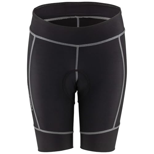 Louis Garneau, shorts de ciclismo acolchoados para meninas Promax, Preto, Small