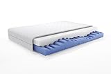myfoam shape Schaumstoffmatratze 90x200 belüftet Profiliert Mittelhart HR35 21cm BLAU