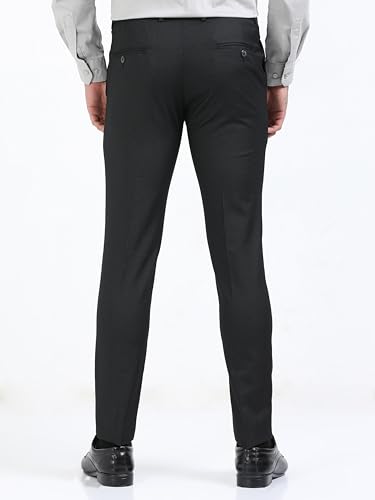 Image of Mc Henry Men's Techno Flex 2inch- Waist Expandable Wrinkle Free Stretchable Striped Slim Fit Elite and Luxurious Formal Trousers for Men