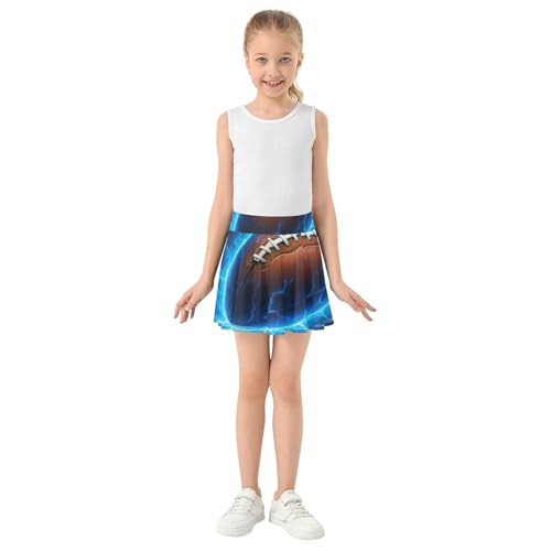 Joisal Cute Athletic Shorts Girls Skorts Tennis Skirts Toddler Girl Skort Blue Lightning American Football 4t3