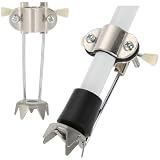 Cane Tips for Ice, Steel 5-Prong Hiking Attachment, Replacement Grip for Walking Sticks, Trekking Po