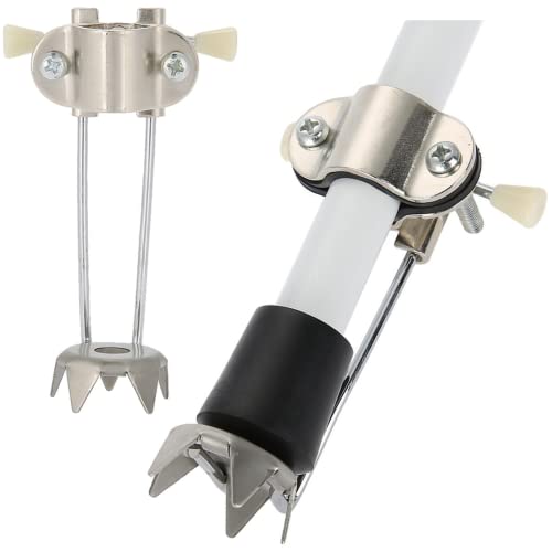 Cane Tips For Ice, Steel 5-Prong Hiking Attachment, Replacement Grip For Walking Sticks, Trekking Pole, Folding, Crutches. Universal Tip Points For Winter, Snow Safety #TOP24