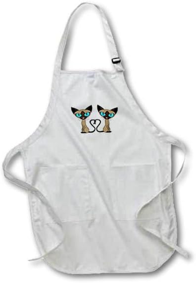 3dRose Janna Salak Designs Cats - Corazón de cola de gato siamés - Delantales (abr_110726) 3dRose Janna Salak Designs Cats - Corazón de cola de gato siamés - Delantales (abr_110726)