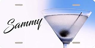 Personalized License Plate - Martini in Glass Couple or Single Name Design