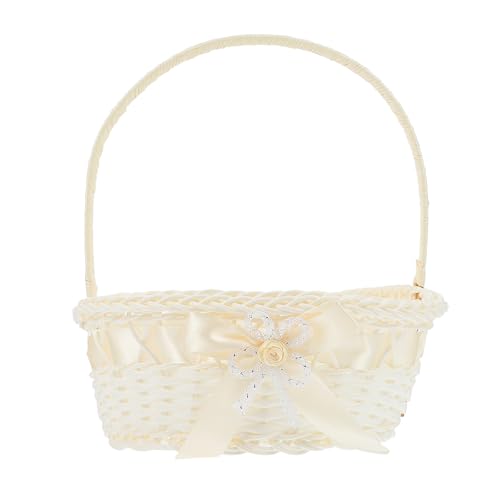 Générique Panier Tissé Décoratif avec Anse pour Fleurs Corbeille Polyvalente pour Mariage Pique- et Rangement pour Décoration Maison et Fête Plusieurs styles
