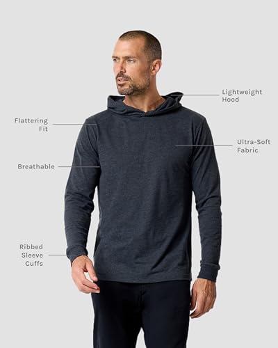 INTO THE AM Men's Lightweight Hoodie Shirts S - 4XL Athletic Long Sleeve Hooded T Shirts for Men3