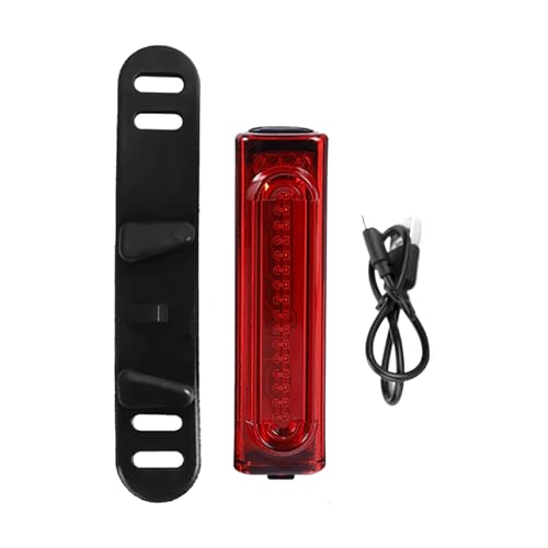 Luz trasera para bicicletas: luz trasera ajustable de 5 modos con correa de goma, accesorios de bicicleta para montar por la noche, ciclismo, caminar, correr