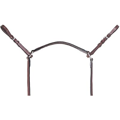 Schneiders Pinnacle Fancy Stitch Breastplate | Size Full Size | Color Chestnut | Enhances Saddle Stability | Handcrafted from Full Grain European Leather | Fancy Stitched | Fully Adjustable