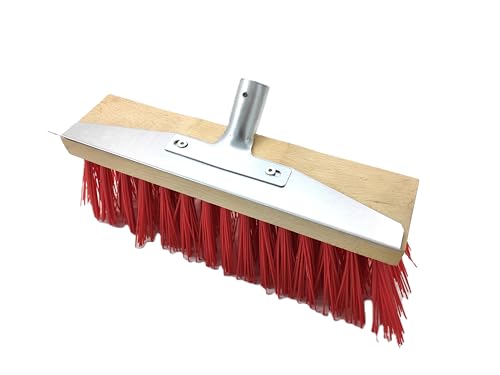 BaWoTec Straßenbesen Elaston mit robuster Schabekante 32 cm Metallstielhalter, Gartenbesen, Fugenkrâ€¦ – Miniatur
