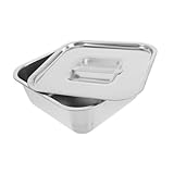 Hemobllo Quadratischer Teller Stahlteller Für Lebensmittel Teetablett Kleines Teetablett Leichtes Serviertablett Fleischplatte Servierteller Rundes Tablett Pommes Frites Schüssel