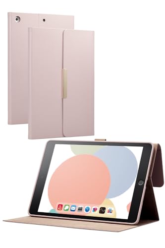 エレコム iPad 第9/8/7世代 iPad 10.2 2019年モデル フラップケース ソフトレザー &me Apple Pencil収納 ミラー付 アッシュピンク TB-A19RWVJM2PN