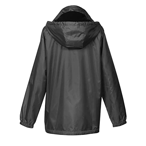 totes Womens Rain Jacket with Hood Rain Coat for Women Waterproof Womens Coats, Black, Large2