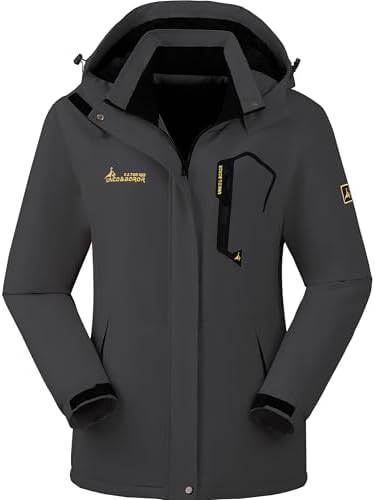 Casaco de neve de inverno quente à prova d'água para mulheres, ja...