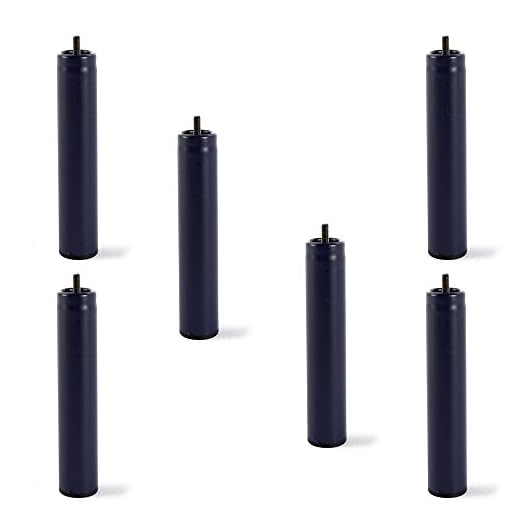 HOGAR24 6 Patas de somier ó Base tapizada, metálicas, cilíndricas con Rosca 32CM