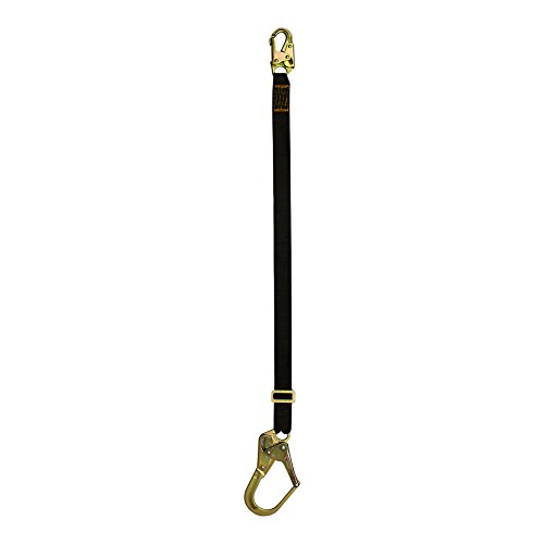 Image of Fusion Climb 2ft 24 inchx1.75 inch Adjustable Fall Safety Zipline Lanyard with 2 snap hooks, it's actually one snap hook, and one rebar hook