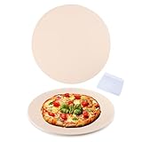 Waykea 14 Inch Pizza Stone Cordierite Baking Stone for Oven & Grill, Heavy Duty BBQ Grilling Pizza Pan Large Oven Stone for baking, Ideal for Cooking Crispier Crust Pizza, Bread and More