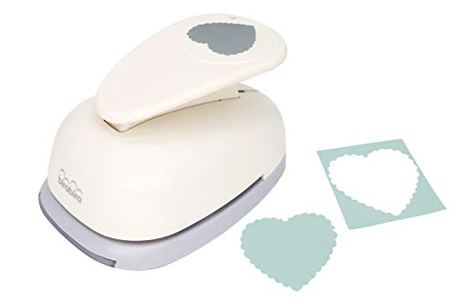 Bira 3 inch Scalloped Heart Lever Action Craft Punch,Valentines Day Punch, for Paper Crafting Scrapbooking Cards Arts DIY Project