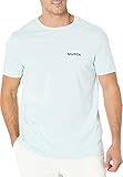 crew shirts uk Manga corta. Nautica Men\'s Short Sleeve Crew Neck T-Shirt, Bay Blue Solid, Large