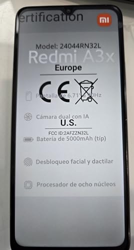 XIAOMI Redmi A3X 4G LTE (for Tmobile Mint Tello & Global) 64GB + 3GB Global ROM Version Factory Unlocked 6.71" 8MP Dual Sim Model 24044RN32L (Aurora Green)