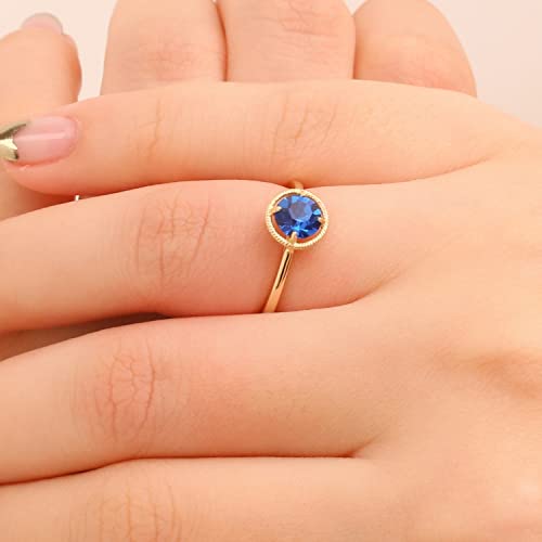 Amazon Collection 10K Gold Imported Crystal September Birthstone Ring, Size 7 #TOP2