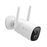 Cámara de Seguridad Inalámbrica para Exteriores 10400mAh Cámara de Vigilancia IP WiFi con Batería Recargable Cámara...