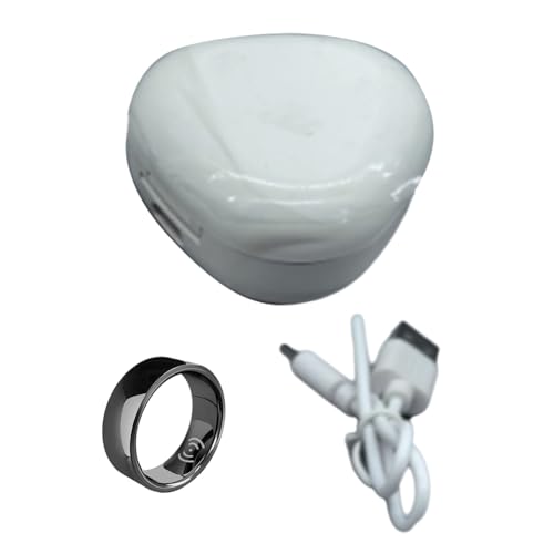 Fnfhsa Monitor de Salud con Anillo Inteligente para Hombres y Mujeres Termómetro Presión Arterial Monitor de Ritmo Cardíaco Durante el Sueño IP68 Impermeable Negro