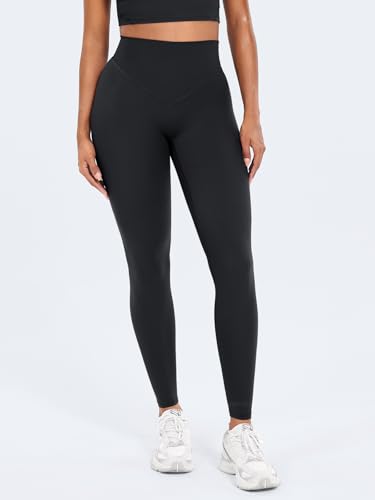 VOYJOY High Waisted Workout Gym Leggings for Women Full Length Soft Yoga Pants Tummy Control2