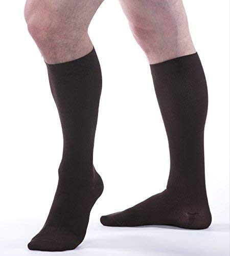Image of Allegro Men's 20-30 mmHg Essential 102 Ribbed Compression Support Socks, Comfortable Support Garments for Men