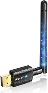 EDUP WiFi Bluetooth Dongle,600Mbps Dual Band 2.4/5Ghz USB Wireless Adapter, External Receiver with High Gain Antenna for PC/Desktop/Laptop, Windows 11/10/8.1/8/7