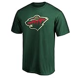 NHL Youth Performance Team Color Primary Logo T-Shirt, Minnesota Wild Green, 14-16