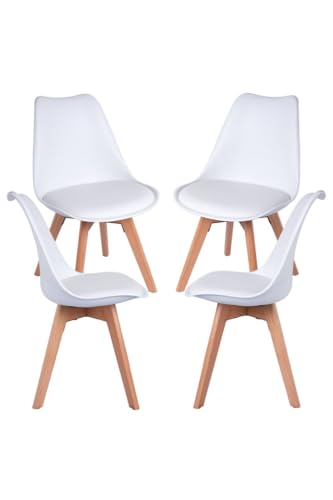 Regalos Miguel - Packs Sillas Comedor - Pack 4 Sillas Synk Basic - Blanco