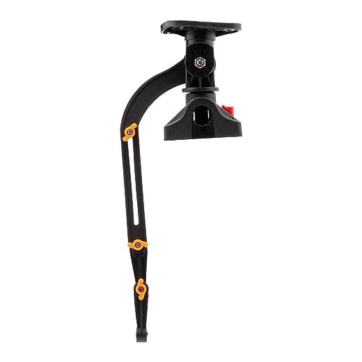 Extreme Max 3006.8669 Universal Fish Finder Head Unit & Transducer Arm Rod Holder Mount for SUPs & Kayaks, Black