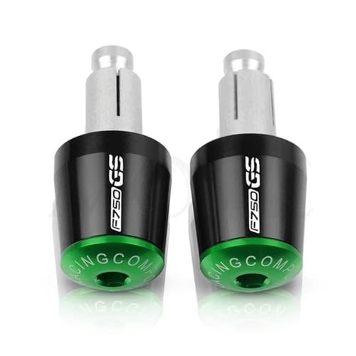 XIAOYANparts Motorrad-Lenkergriffe, Endgriff, Barkappe, Endstopfen, Für BMW F750GS F750 GS F 750 GS 2018–2019(Black Green)