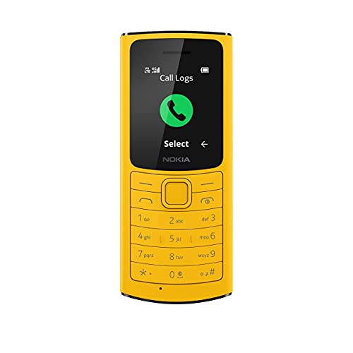 Image of (Refurbished) Nokia 110 4G with Volte HD Calls, Up to 32GB External Memory, FM Radio (Wired & Wireless Dual Mode), Games, Torch | Yellow